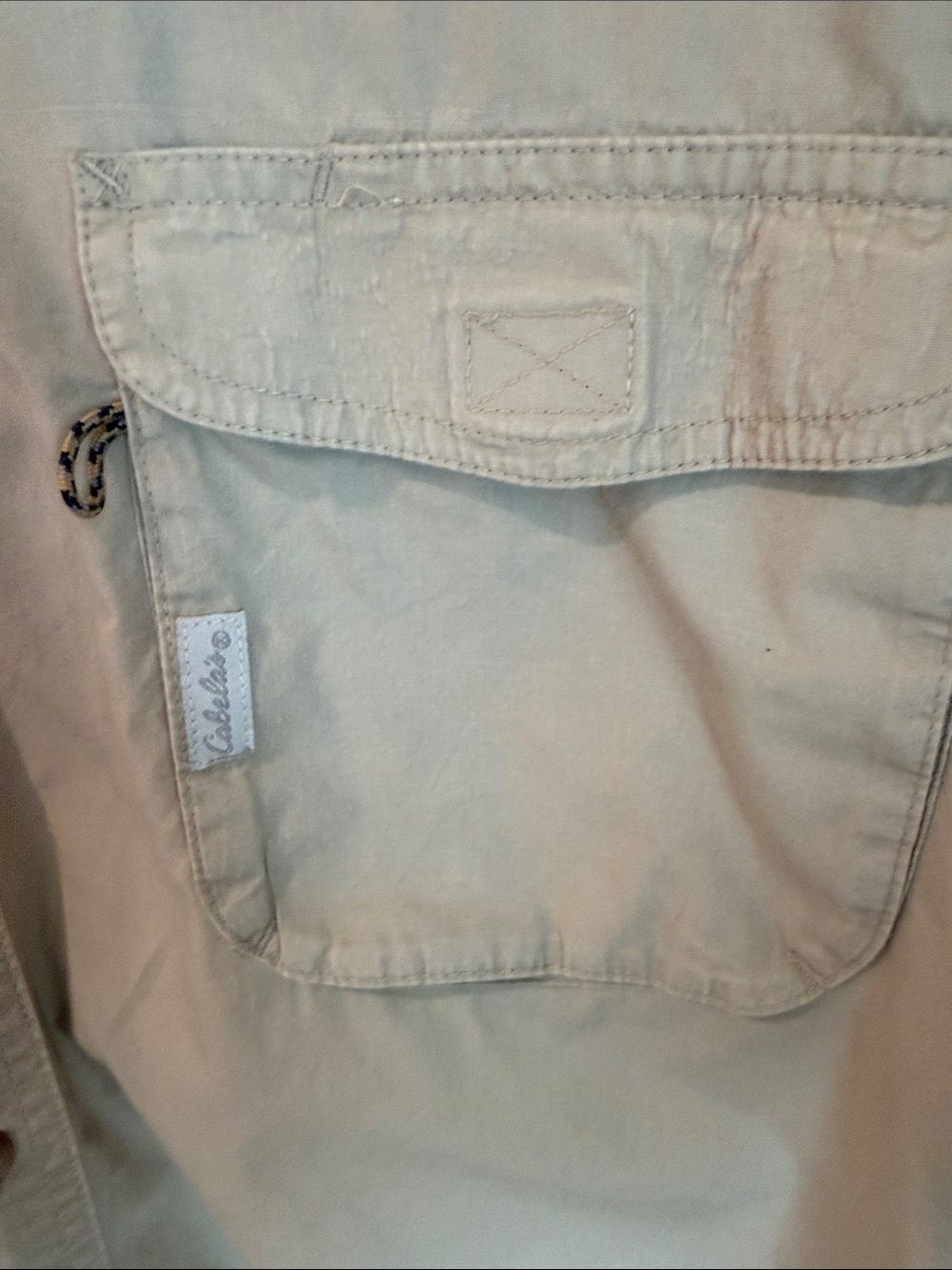 Cabela's Men's Tan Button-Front Utility Shirt XXL - Picture 4 of 7